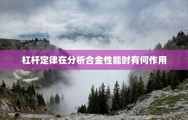 杠杆定律在分析合金性能时有何作用