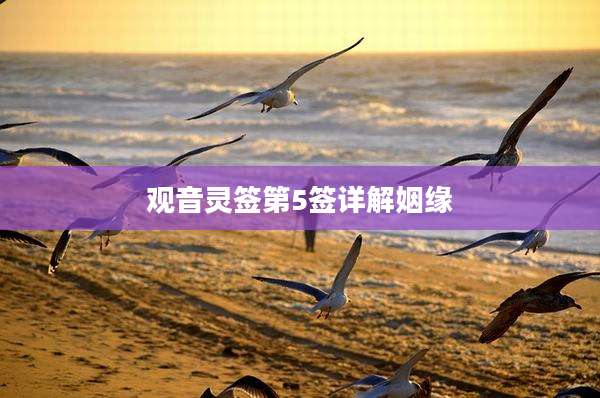观音灵签第5签详解姻缘