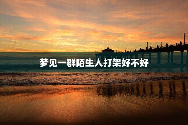 梦见一群陌生人打架好不好