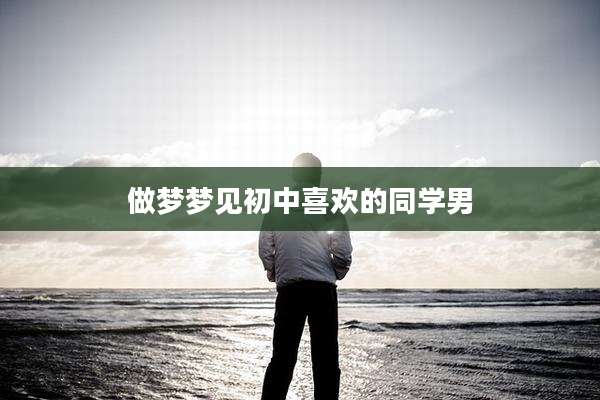 做梦梦见初中喜欢的同学男