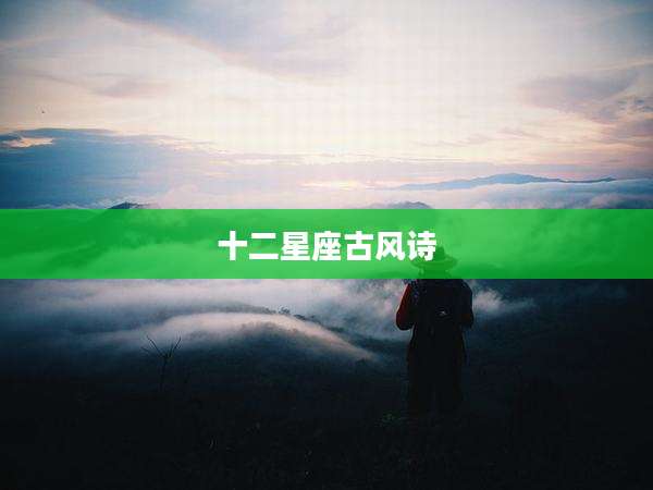 十二星座古风诗