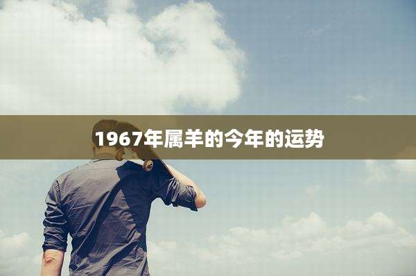 1967年属羊的今年的运势