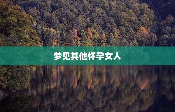 梦见其他怀孕女人