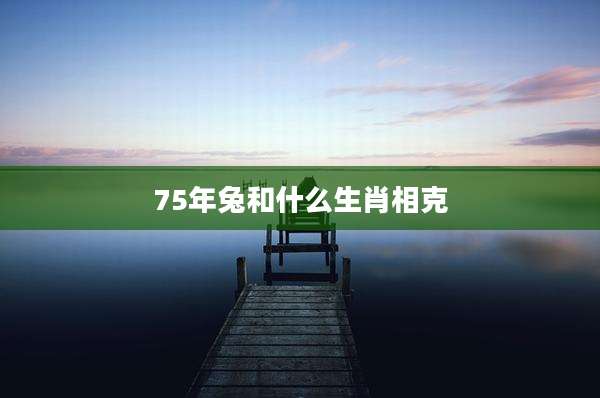 75年兔和什么生肖相克