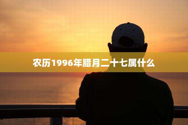农历1996年腊月二十七属什么