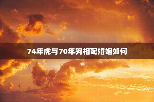 74年虎与70年狗相配婚姻如何