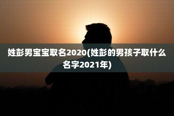 姓彭男宝宝取名2020(姓彭的男孩子取什么名字2021年)
