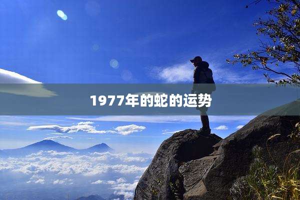 1977年的蛇的运势