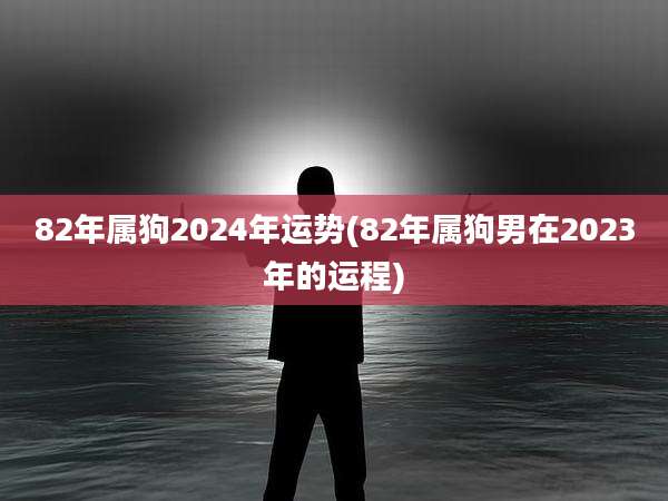 82年属狗2024年运势(82年属狗男在2023年的运程)