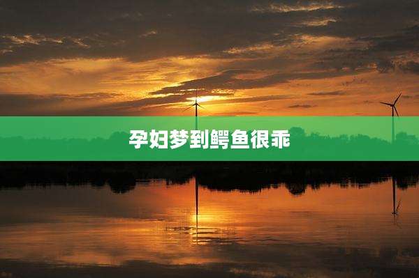 孕妇梦到鳄鱼很乖