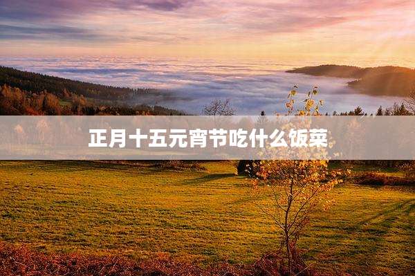 正月十五元宵节吃什么饭菜