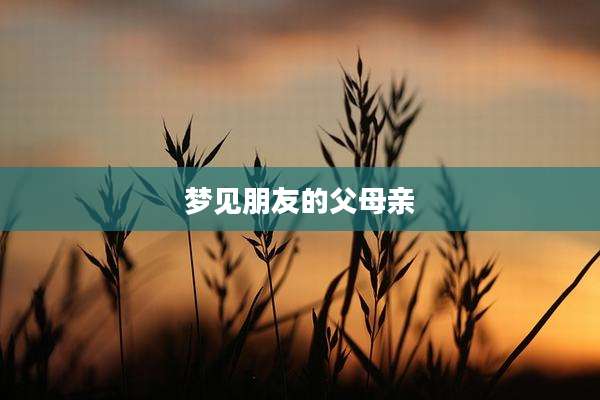 梦见朋友的父母亲