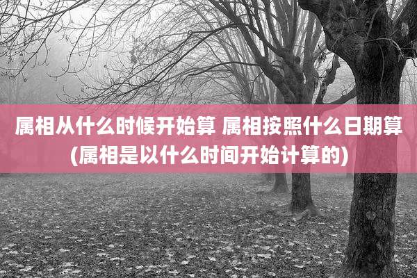 属相从什么时候开始算 属相按照什么日期算(属相是以什么时间开始计算的)