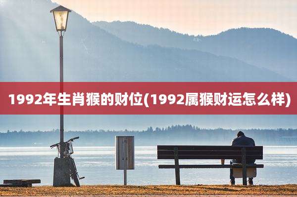 1992年生肖猴的财位(1992属猴财运怎么样)