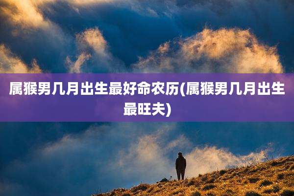 属猴男几月出生最好命农历(属猴男几月出生最旺夫)