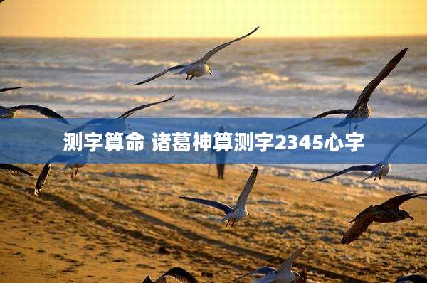 测字算命 诸葛神算测字2345心字
