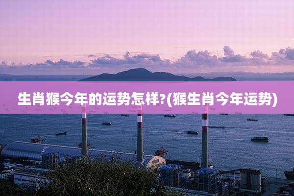 生肖猴今年的运势怎样?(猴生肖今年运势)