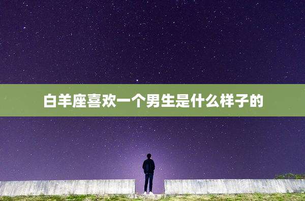 白羊座喜欢一个男生是什么样子的