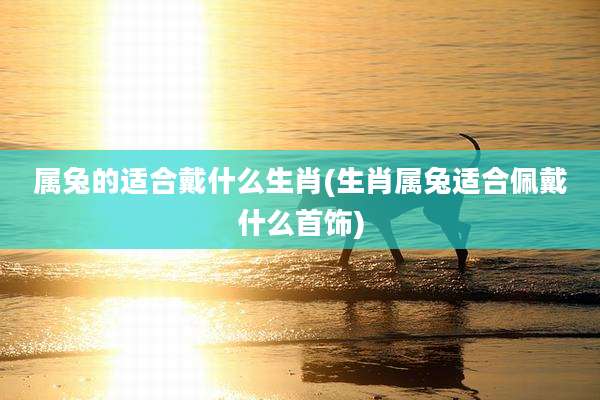 属兔的适合戴什么生肖(生肖属兔适合佩戴什么首饰)