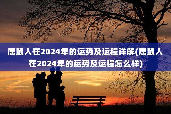 属鼠人在2024年的运势及运程详解(属鼠人在2024年的运势及运程怎么样)