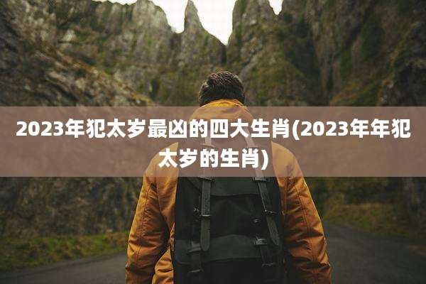 2023年犯太岁最凶的四大生肖(2023年年犯太岁的生肖)