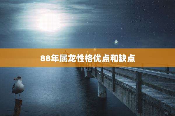 88年属龙性格优点和缺点