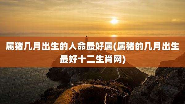 属猪几月出生的人命最好属(属猪的几月出生最好十二生肖网)