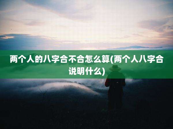 两个人的八字合不合怎么算(两个人八字合说明什么)