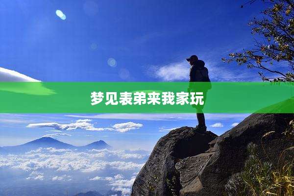 梦见表弟来我家玩