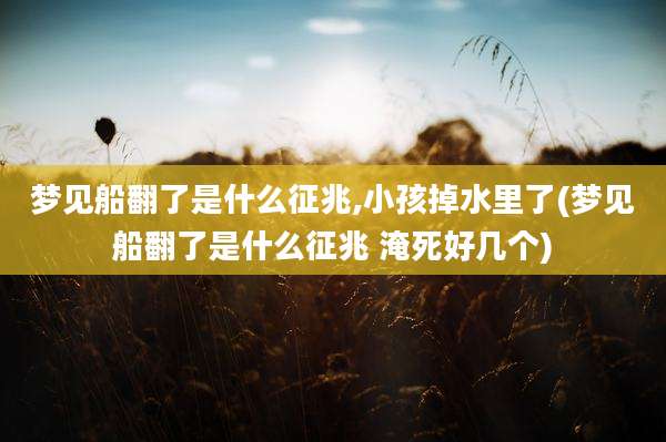 梦见船翻了是什么征兆,小孩掉水里了(梦见船翻了是什么征兆 淹死好几个)