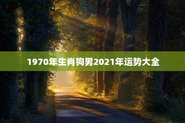 1970年生肖狗男2021年运势大全