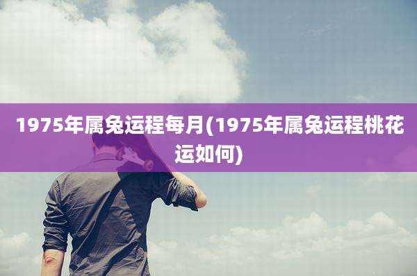 1975年属兔运程每月(1975年属兔运程桃花运如何)