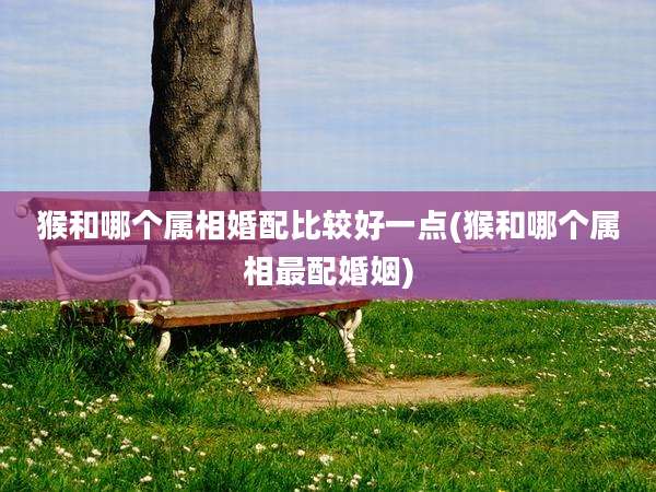 猴和哪个属相婚配比较好一点(猴和哪个属相最配婚姻)