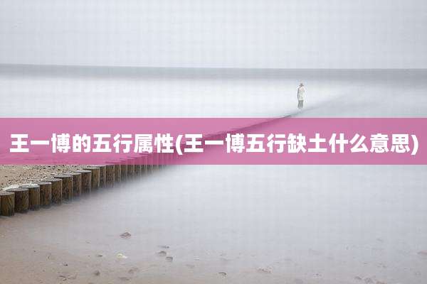 王一博的五行属性(王一博五行缺土什么意思)