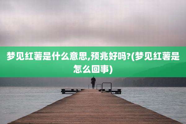 梦见红薯是什么意思,预兆好吗?(梦见红薯是怎么回事)