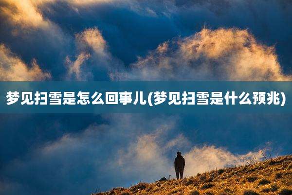 梦见扫雪是怎么回事儿(梦见扫雪是什么预兆)