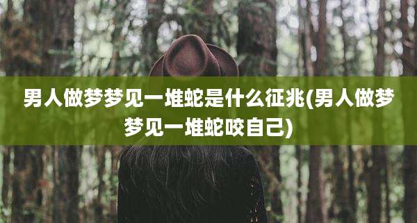 男人做梦梦见一堆蛇是什么征兆(男人做梦梦见一堆蛇咬自己)