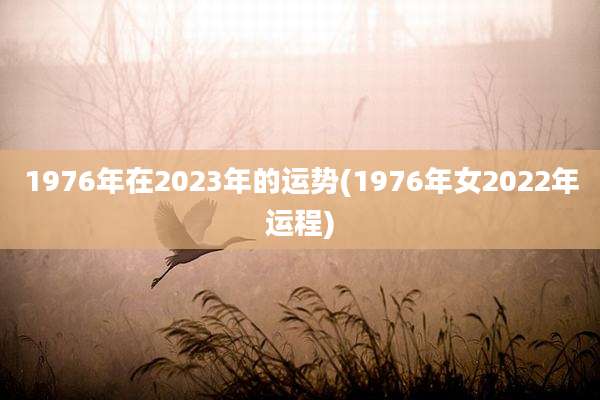 1976年在2023年的运势(1976年女2022年运程)