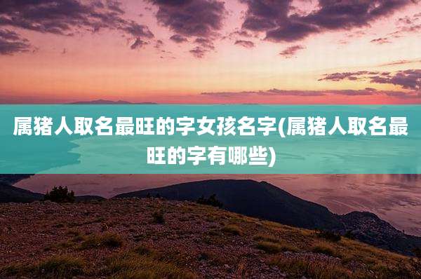 属猪人取名最旺的字女孩名字(属猪人取名最旺的字有哪些)