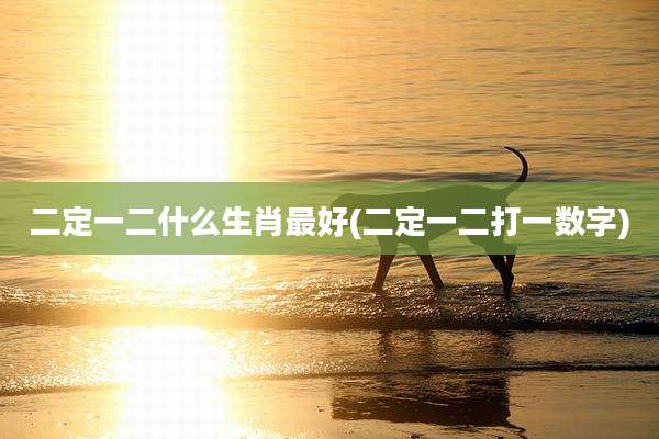 二定一二什么生肖最好(二定一二打一数字)