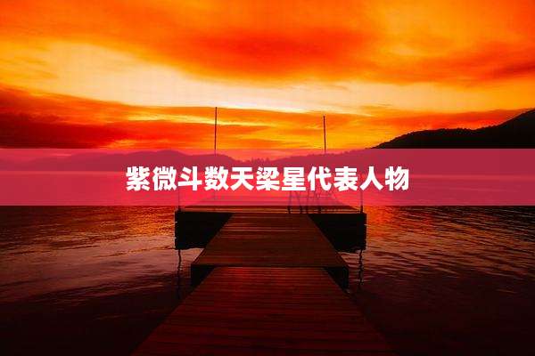 紫微斗数天梁星代表人物