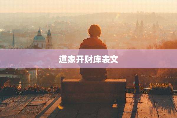 道家开财库表文