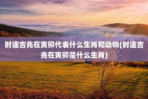 时逢吉兆在寅卯代表什么生肖和动物(时逢吉兆在寅卯是什么生肖)