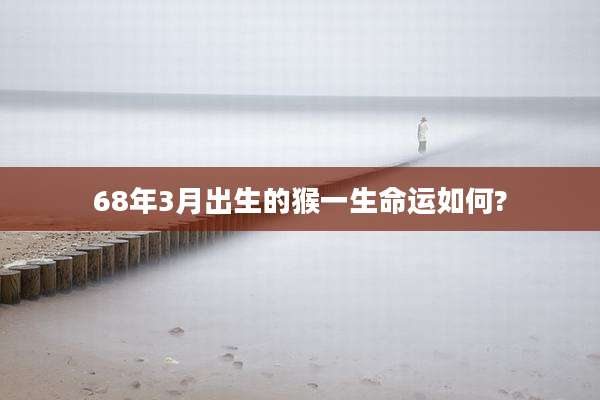 68年3月出生的猴一生命运如何?