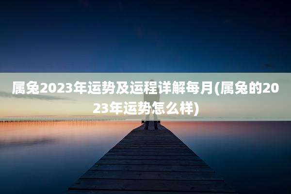 属兔2023年运势及运程详解每月(属兔的2023年运势怎么样)