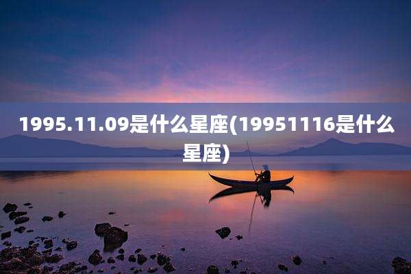 1995.11.09是什么星座(19951116是什么星座)