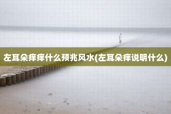 左耳朵痒痒什么预兆风水(左耳朵痒说明什么)