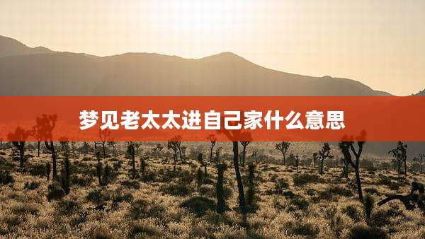 梦见老太太进自己家什么意思