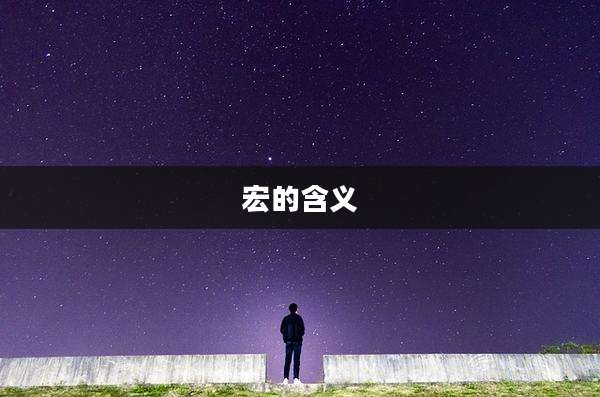 宏的含义
