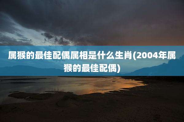 属猴的最佳配偶属相是什么生肖(2004年属猴的最佳配偶)